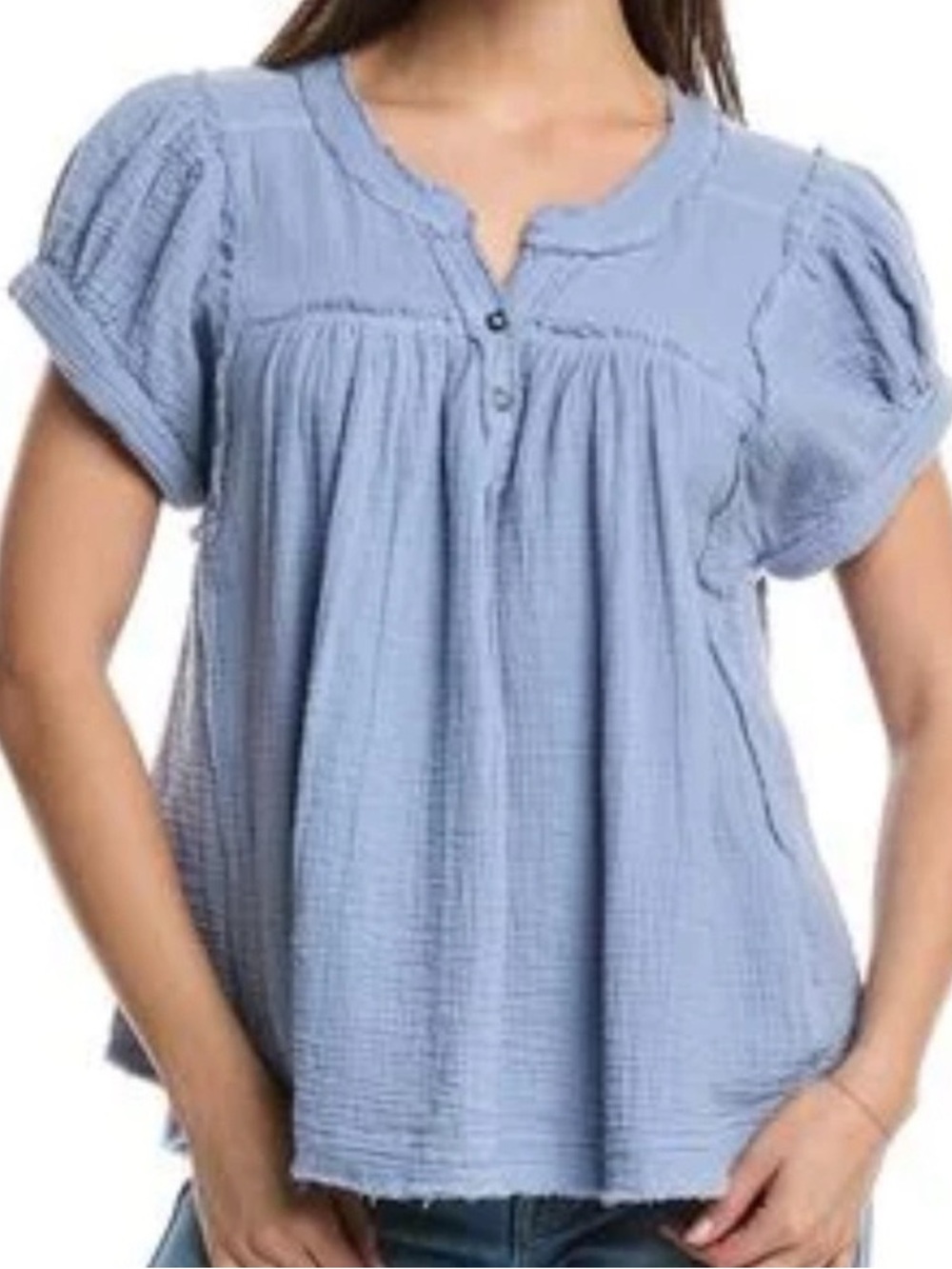 NWOT Free People We the Free Horizons Double Cloth Top